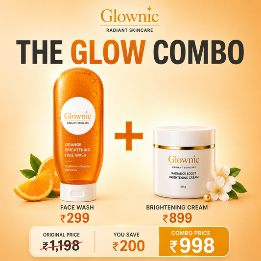 Glownic brightening cream + Brightening facewash combo